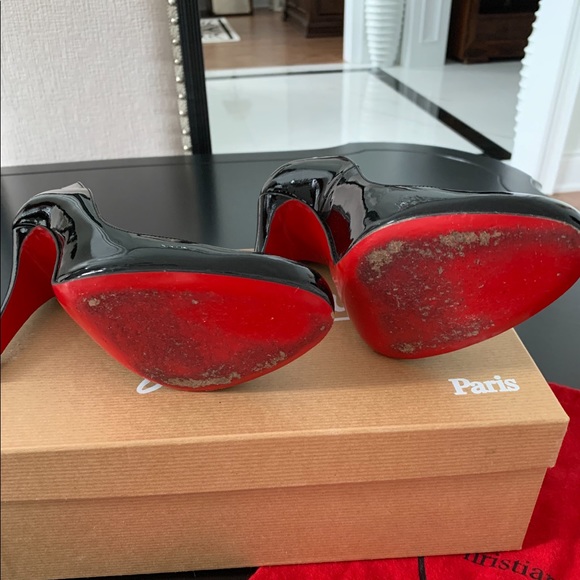 Christian Louboutin authentic Ron Ron pumps heels size 7 patent leather - Picture 5 of 8